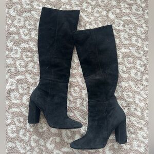 Black suede Aldo boots size 6.5